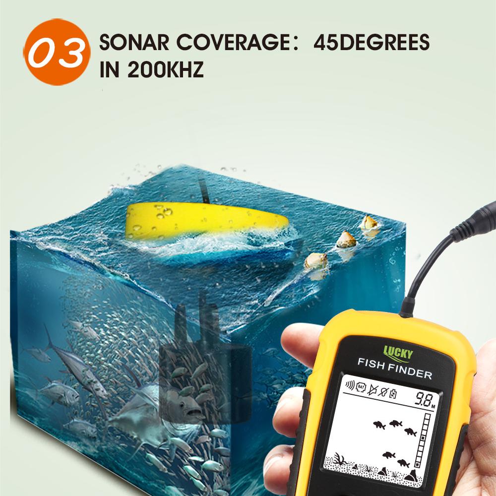 Портативный эхолот, глубина воды, температура, эхолот с проводным эхолотом, датчик, эхолоты