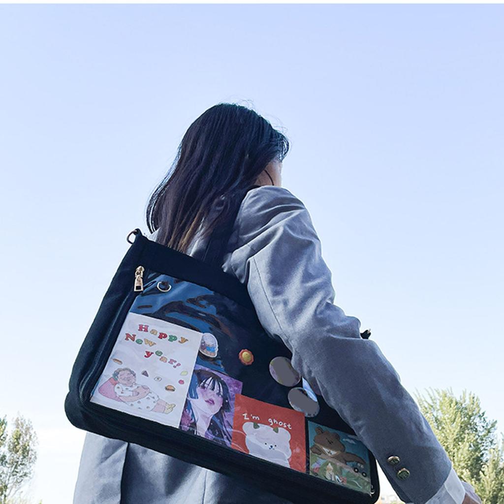 Сумка Harajuku Ita для женщин с прозрачным карманом Itabag для девочек старшей школы JK Crossbody сумка через плечо