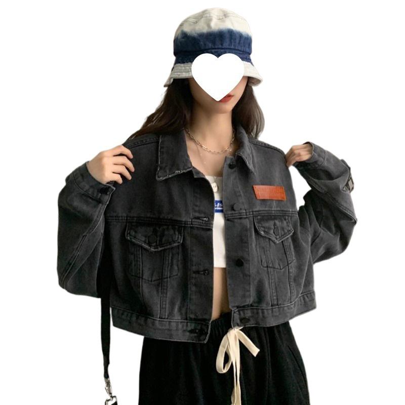 Trendy Retro Denim Jacket for Women - Autumn/Winter Loose Fit, Versatile Style