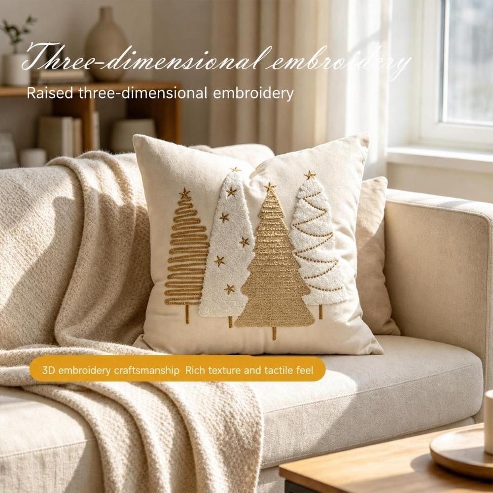 45x45cm Bowknot Pillow Cover Sofa Home Decor Throw Pillow Case Christmas Decor