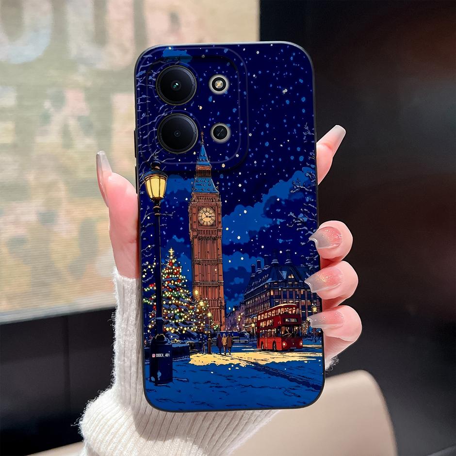 Чехол для Xiaomi Redmi 15C 14C 13C 12C Сияющий Цветочный Горный Ударопрочный Защитный Модный Чехол для Redmi15C redmi14c Coque