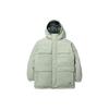 Fila Solid Color Logo Embroidered Thick Zipper Hooded Goose Down Jacket Unisex Jacket Green FS2DJD4E12X-EGY
