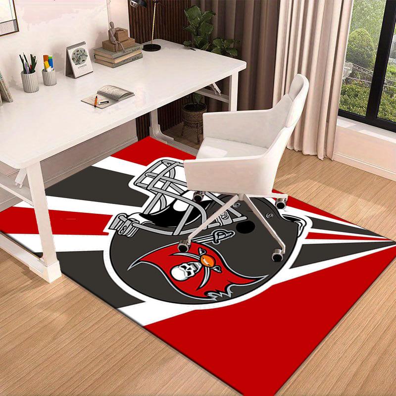 Коврик с изображением шлема Tampa Bay Buccaneers для офиса, коврик под стул, декоративный ковер, коврик для гостиной, большой размер, подарки для фанатов, рождественские подарки