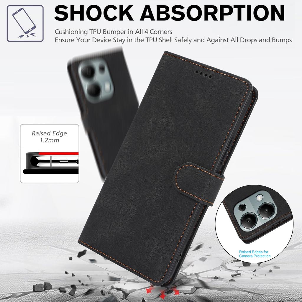 Для Xiaomi Redmi Note 13 4G Wallet Cases Anti Drop Leather Phone Cover