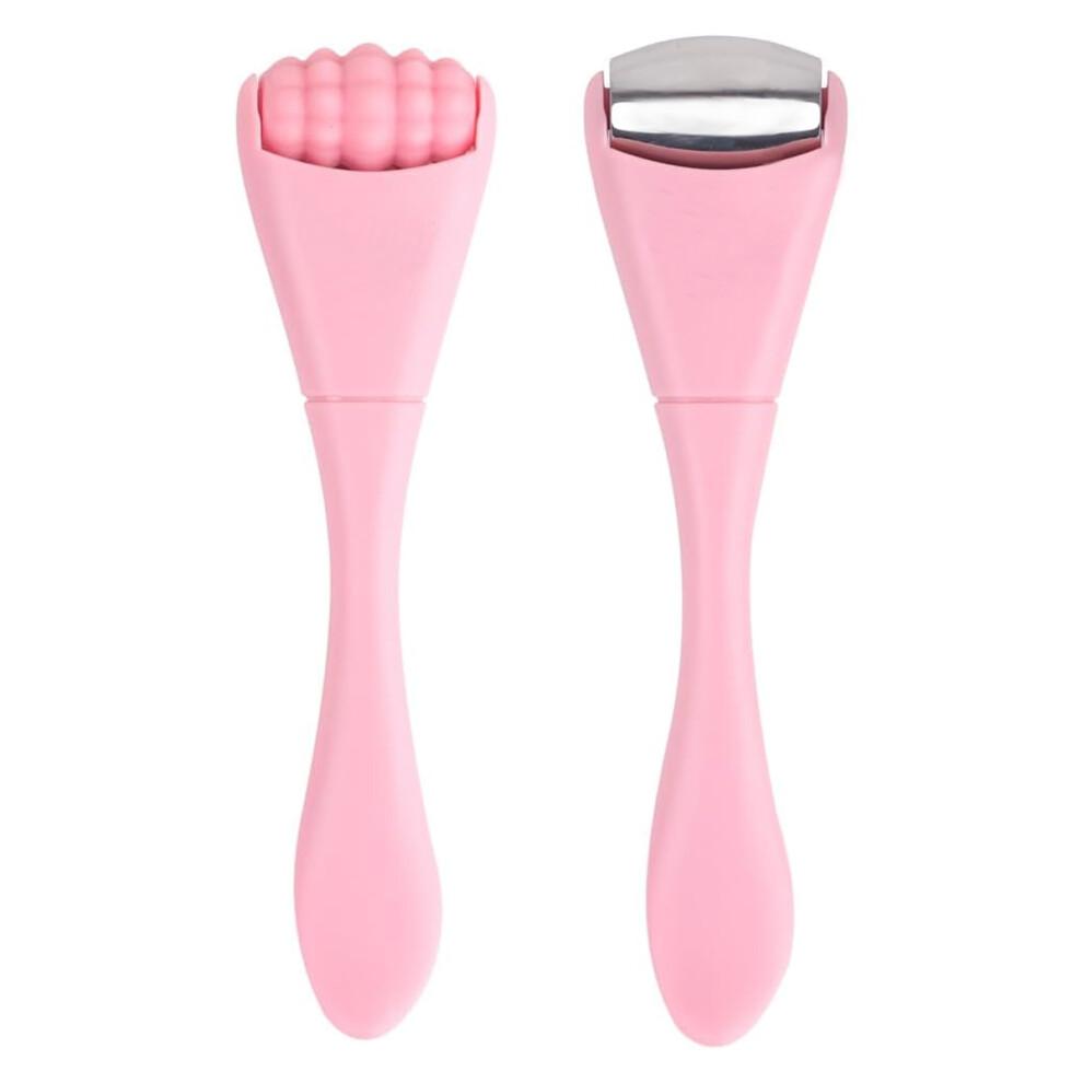 Mini Ice Roller for Facial Massage, Cold Therapy Silicone Head & Stainless Steel Ice Roller for Skin Care, Portable Ice Roller Reduces Fine Lines less