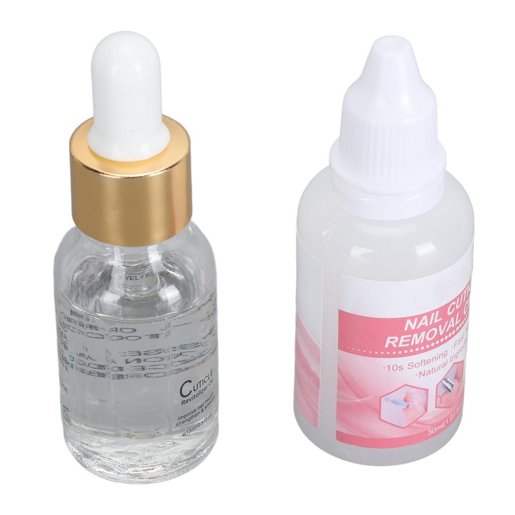 Nail Cuticle Care Kit Eliminate Dead Skin Moisturizing Cuticle Oil Cream with Steel Pusher LS152 3