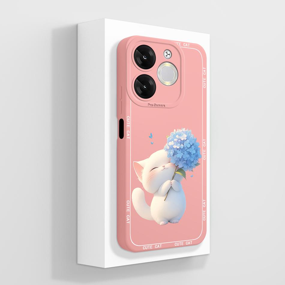 For itel A80 A70 A50 A50C A05S Phone Case Butterfly Rose Soft Liquid Silicone Back Cover For itel A 05S A 50 Lightweight Bumper