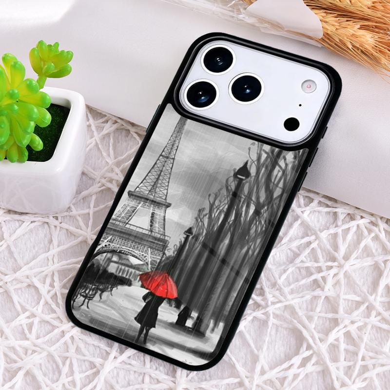 Чехол для телефона Эйфелева башня Париж для iPhone 17 Air 16 15 11 12 14 13 Pro Max Ударопрочный чехол