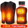 Winter Smart Wool Heating Vest Vest USB Charging Heating Whole Body Warm Cycling Skiing Heating Clothes