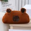 Большая вместимость Capybara плюшевая сумка для ручек Animal Capybara плюшевая сумка для карандашей Student