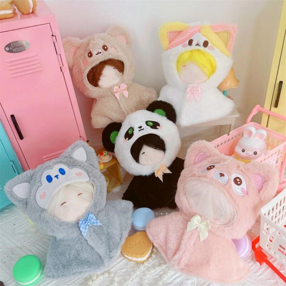 10CM Doll Plush Cloak Toys Accessories Doll Clothes Gift Cartoon Animal Shawl