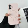 Ультратонкий силиконовый чехол для телефона Magsafe для iPhone 14 12 13 15 16 Pro Max Plus, сплошной матовый чехол для беспроводной зарядки