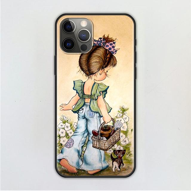 Чехол для мобильного телефона для Iphone 14 12 Mini 11 Pro X Xs Max Xr 8 7 6 6s Plus черный силиконовый чехол из ТПУ Fundas с рисунком Сары Кей