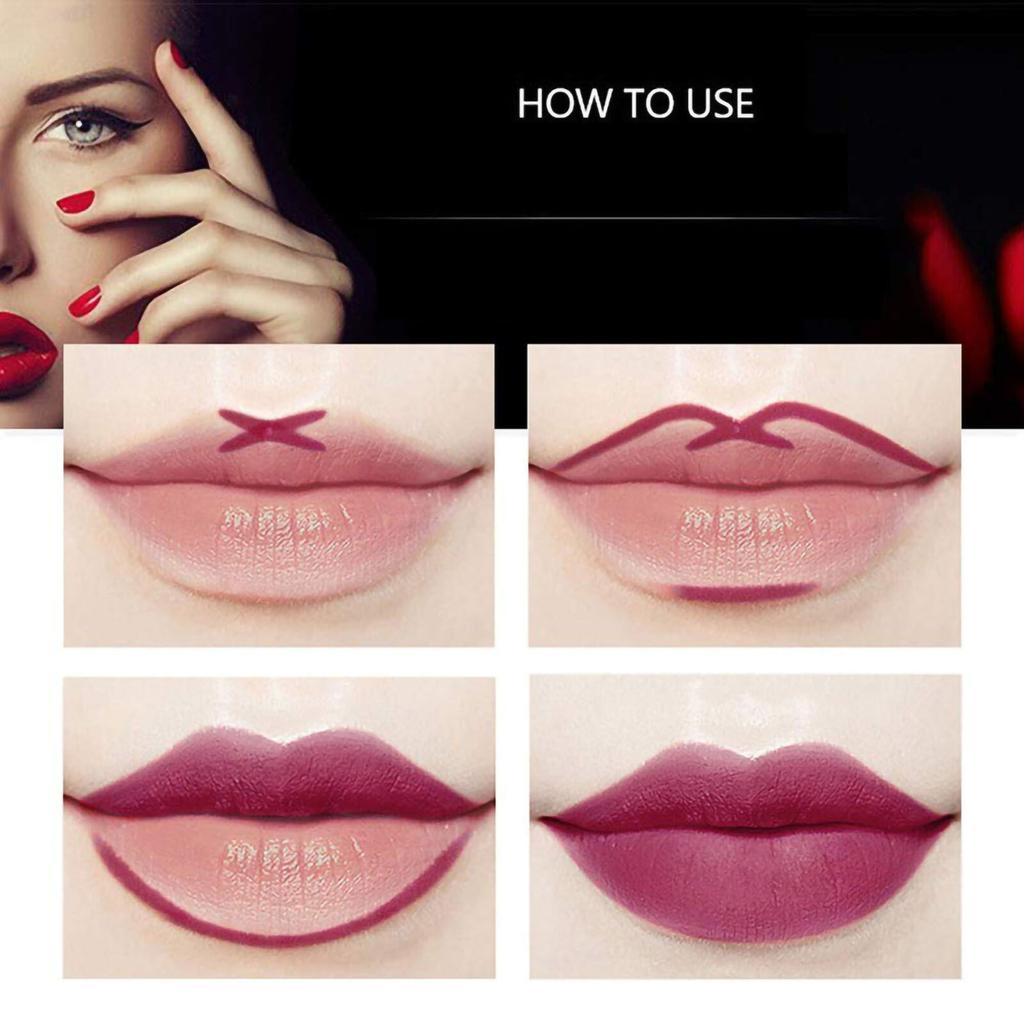 12Pcs Lipliners Set Matt Lip Liner Pencils Lipsticks Waterproof Lip Liner PLM