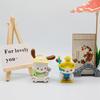 Pochacco Sunglasses Swimming Ring Ice Cream Cartoon Model Set Figurine Ornament