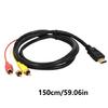 HDTV-совместимый переходной кабель 3RCA Экранированный ПВХ кабель Поддерживает 1080P Видео высокой четкости Аудиоустройство