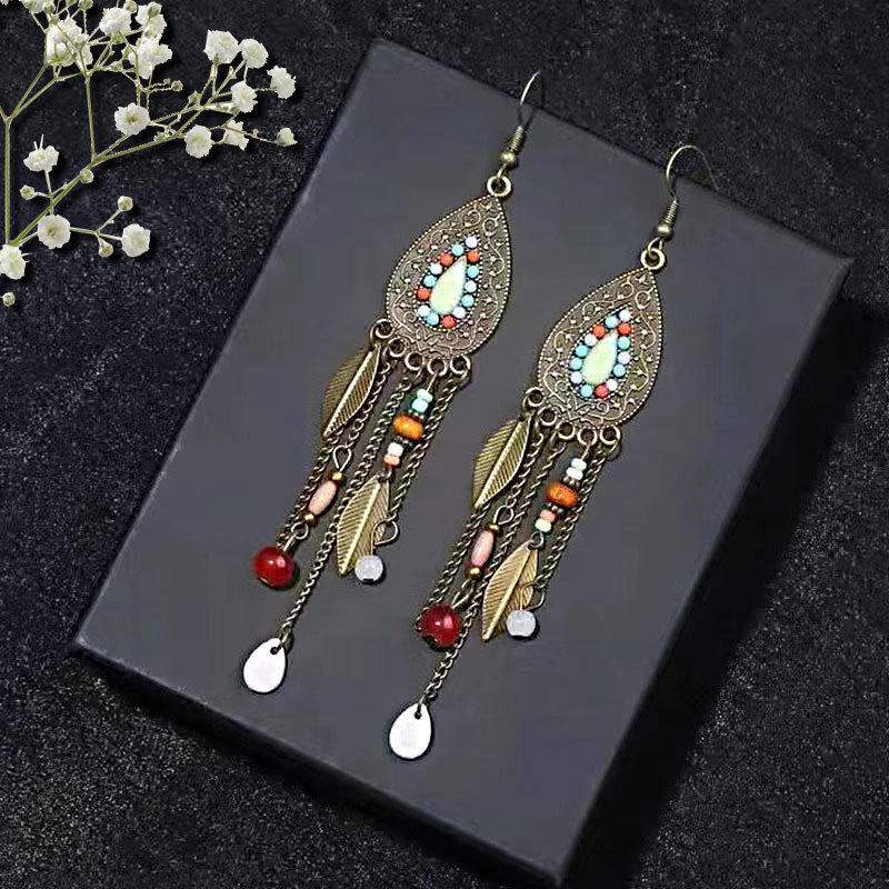 Bohemian Ethnic Tassel Earrings - Tribal Style for Holiday Travel Photography