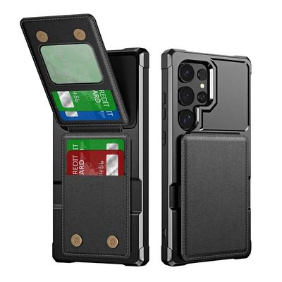 Чехол для телефона с держателем для карт для Samsung Galaxy S25 S23 S21 FE S24 S22 S20 Plus Note 20 Ultra A55 A35 A15 A54 A34 A05 A05S Обложка