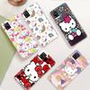 JZ24 Hello Kitty прозрачный чехол для Samsung A04 A14 A23 M33 M53 Realme 10 9 C35 C55 VIVO Y02 X80 Infinix Hot 30 Note 11 Tecno Spark 8P Pro