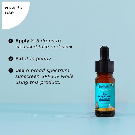 Pilgrim 2% салициловая кислота сыворотка для лица против прыщей - 10 мл борется с активными угрями и прыщами