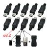 4 In 1 Assemble USB 2.0 Jack 5Pin Wire With Plastic Cover 5Pin Plug Socket USB 2.0 Male Connecto