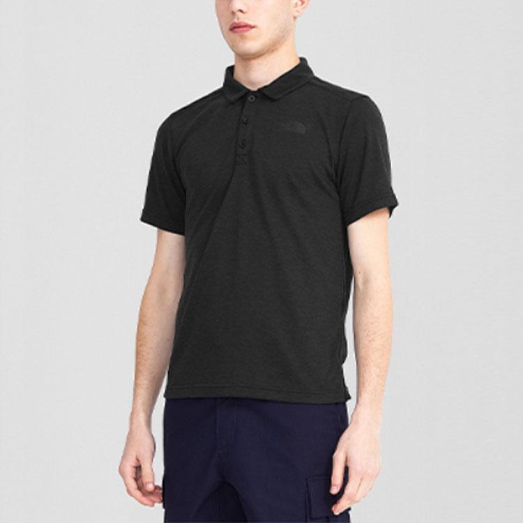 THE NORTH FACE Polo Shirts Men's Black Polo Collar Moderate Straight Fit NF0A5B1P-JK3
