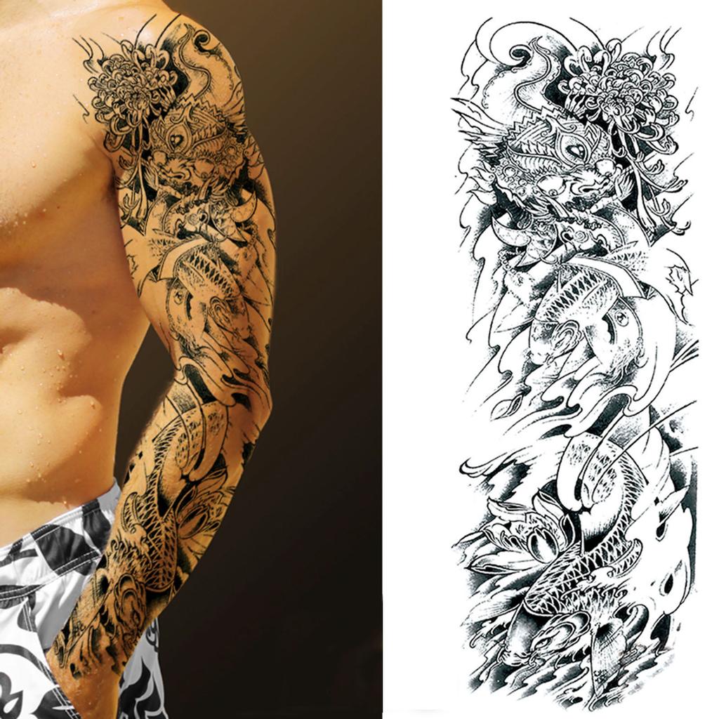 Men Arm Temporary S Sticker Fake Tatoo Hot 3D Art Waterproof