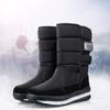 Модные зимние зимние ботинки, утепленные теплые ботинки, женская хлопковая обувь, водонепроницаемая и противоскользящая обувь средней длины для отдыха