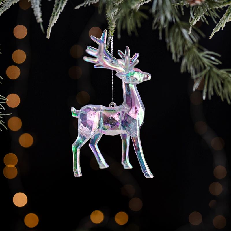 1 шт. Акриловые Подвески на Рождественскую Елку Разных Стилей Кристально Прозрачные Прозрачные Имитация Моделирования Домашнее Украшение Красочная Подвеска