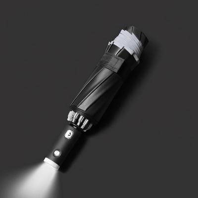 Зонт с LED-фонариком, защита от солнца, УФ-защита, дождевой зонт, полностью автоматический зонт