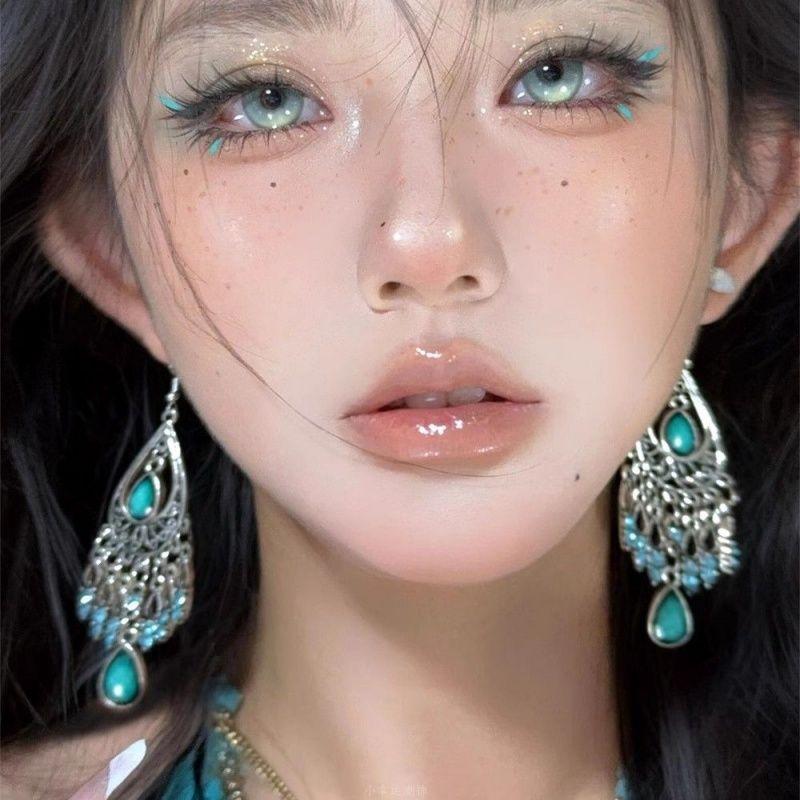 Новый китайский стиль, серьги-крючки с бриллиантами в форме капли воды с бахромой, модные этнические серьги, легкая роскошь, высокое качество, индивидуальность, темперамент