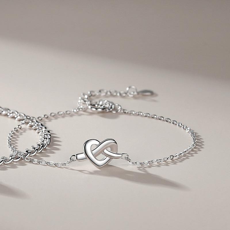 Concentric Knot Couple Bracelet Men and Women A Pair of Ins Cold Wind Interweaving Love Bracelet Love Simple Niche Bracelet