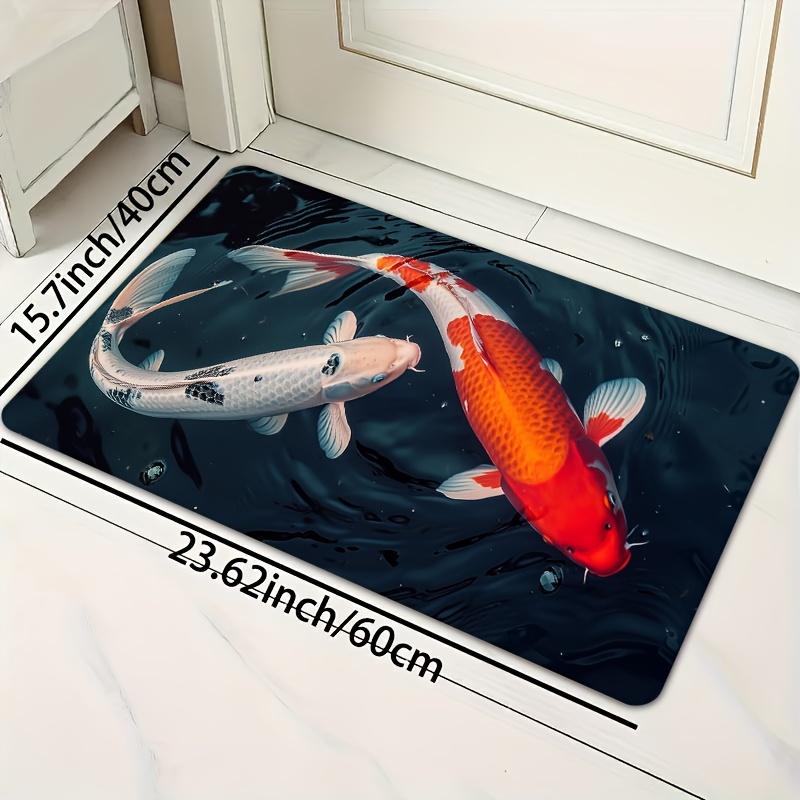 1 шт. анти-усталостные кухонные коврики, с рыбным принтом, водонепроницаемые, нескользящие, толстые, мягкие, прочные, удобные, стоячие коврики для кухни