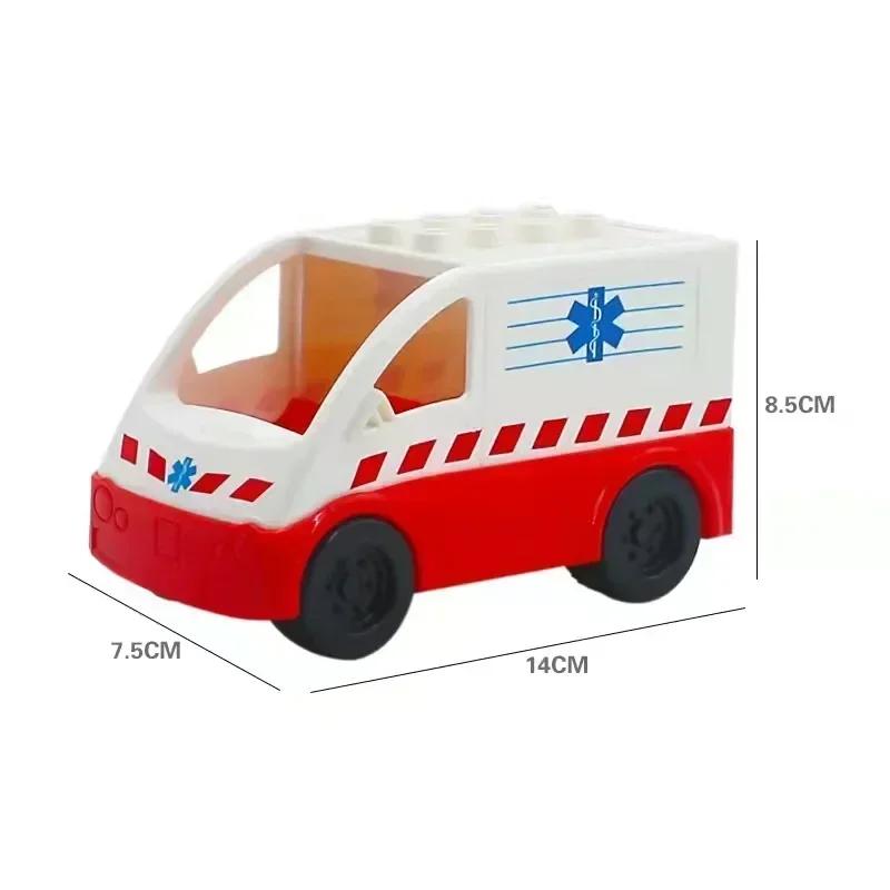 Большие строительные блоки Аксессуары Совместимые Большие кирпичи Дети Дети Грузовик Машина Автобус Серия Городское движение Сборка Развивающая игрушка