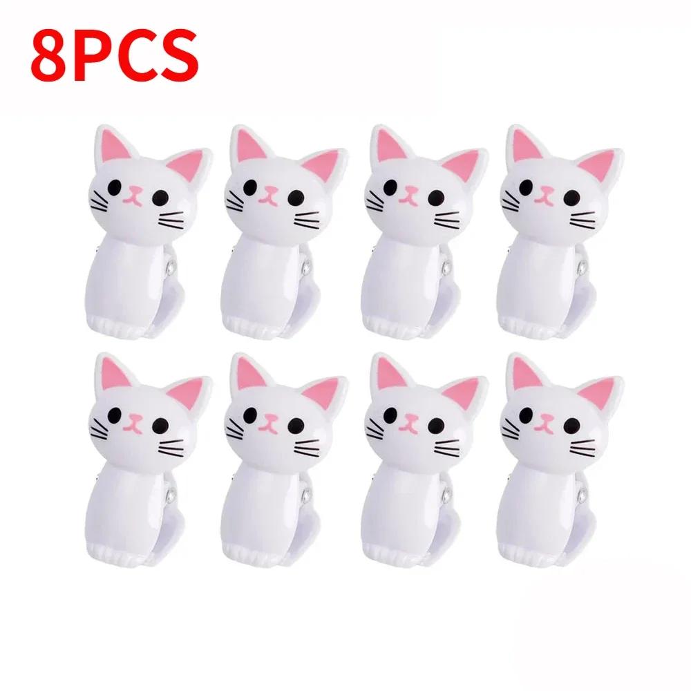16/2 шт. мультяшные зажимы для еды для кошек, пластиковые зажимы для закусок, хлеба, прищепки для белья, зажим для хранения в домашнем офисе