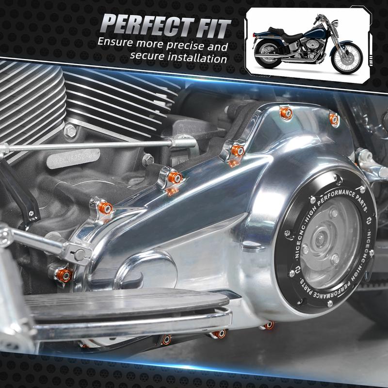 For Harley Street Glide FLHX Special FLHXS 2017-2023 Primary Cover Bolt Decorative Trim Rings Road King FLHR Road Glide FLTRX