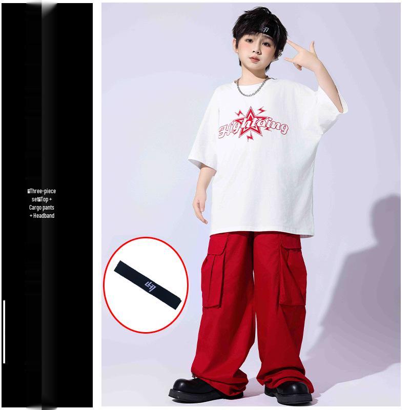 Hip Hop Style Street Dance Costumes for Kids: Trendy Summer Jazz Dance Outfits for Boys and Girls