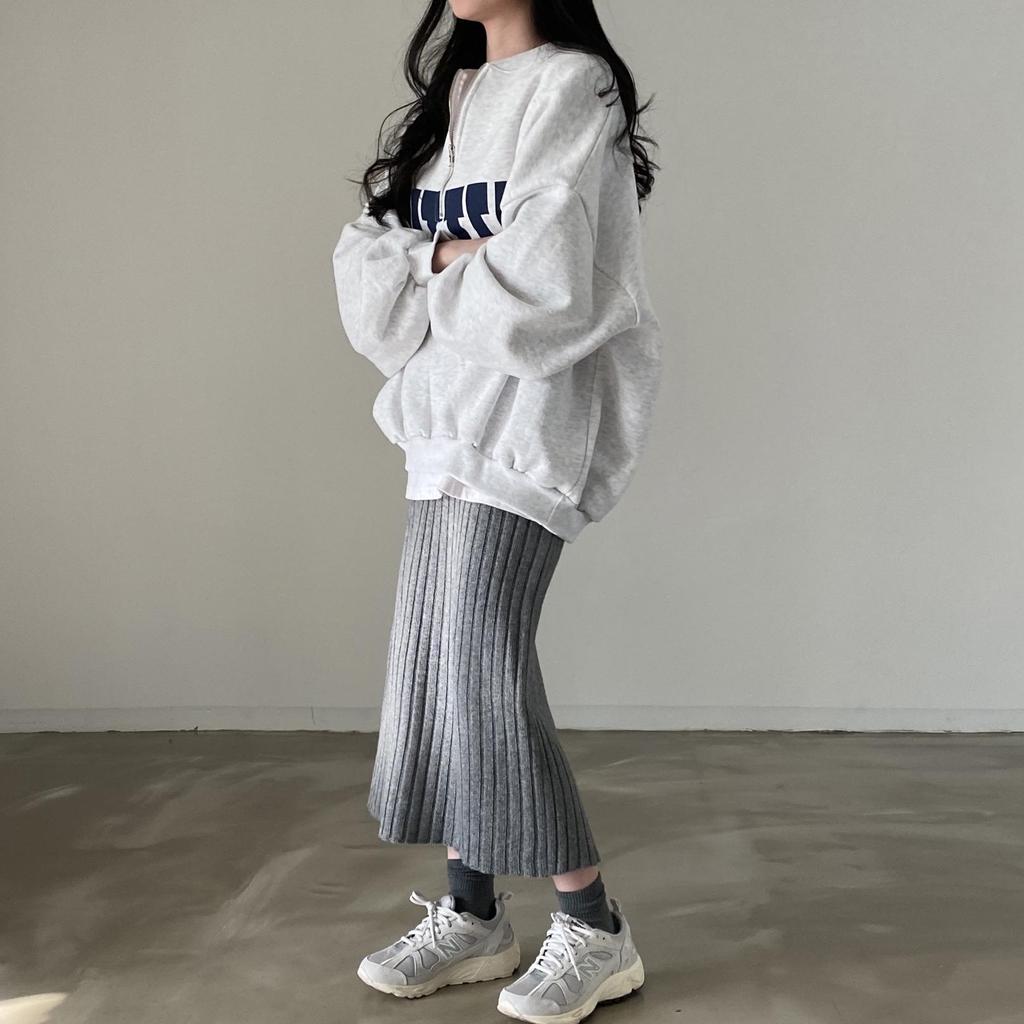 Корейский шик Весенний колор-блок Стойка воротник Принт букв Свободный с длинным рукавом Свитшот для женщин