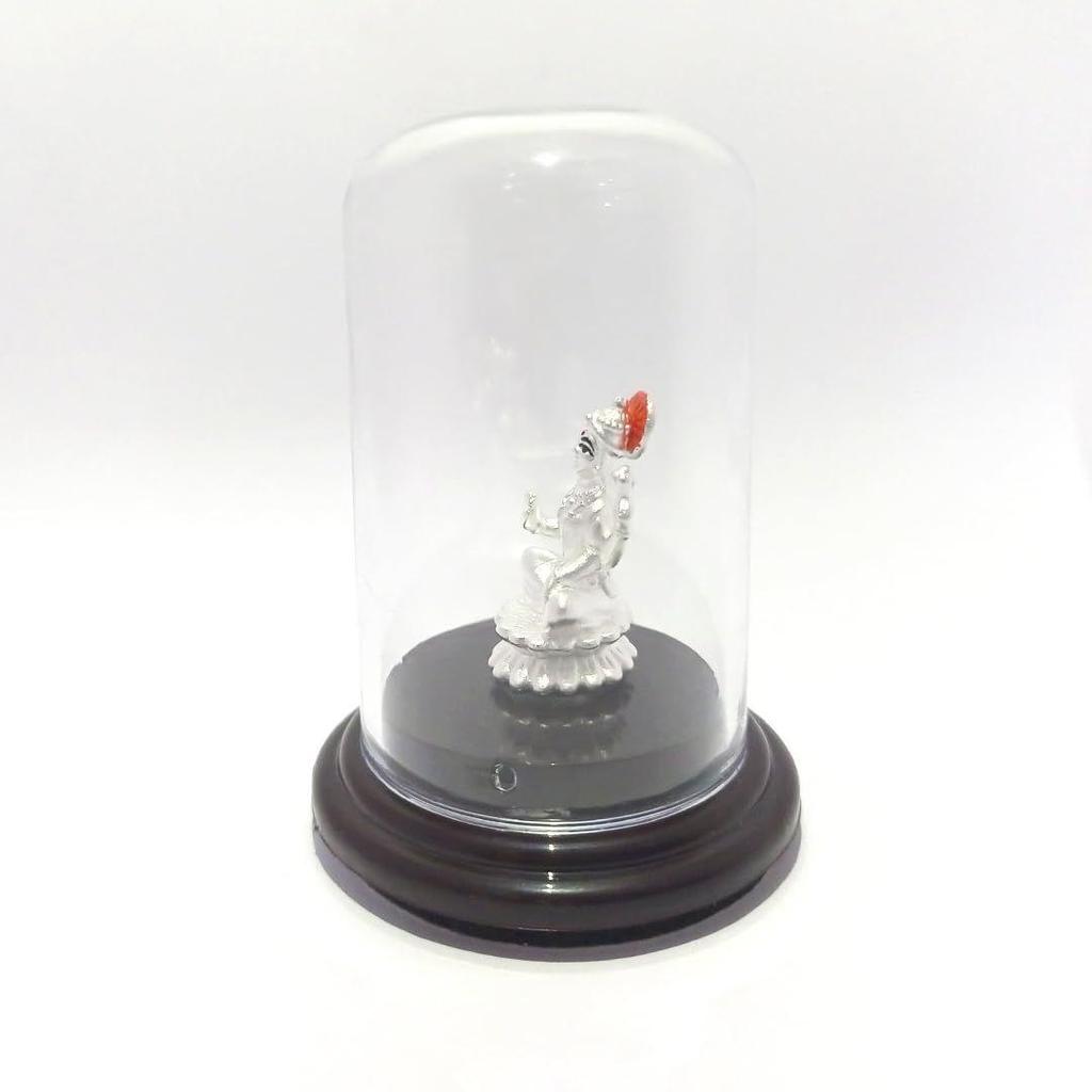 Pure Silver Idol with Base for Pooja/Gift Item/Murti for Puja Room/Gift for Wedding & House Warming Ceremony