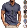 Summer New Men's Casual Stand Collar Short Sleeve Shirt Collar