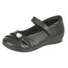 Girls Paige II Touch Fastening Bar Diamante Trim Shoes