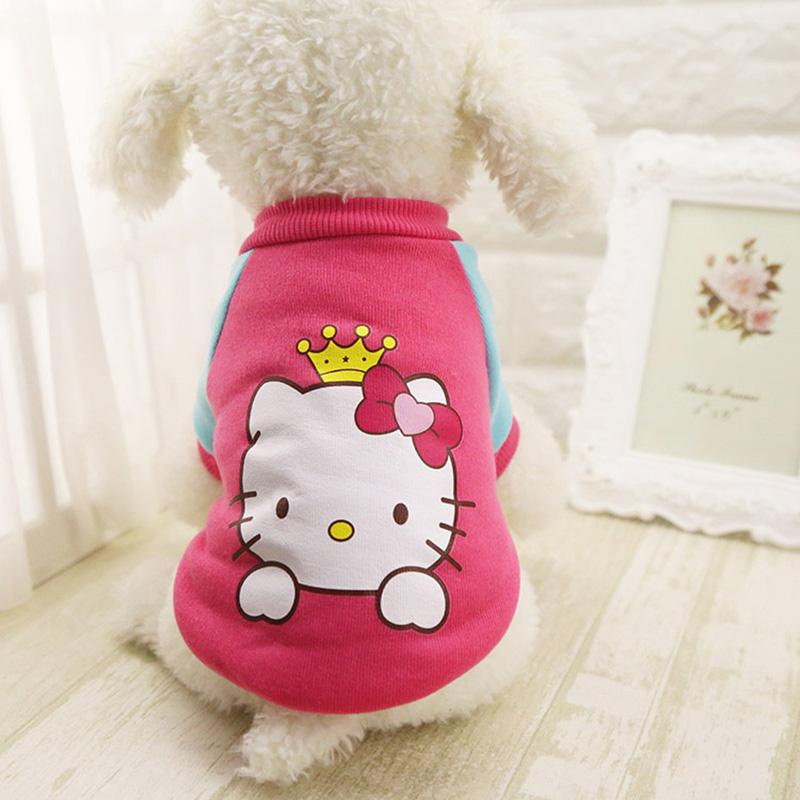 Winter Warm Pet Dog Clothes Vest Soft Cotton Dog Coat Jacket Cute Cartoon Clothing Costume For Small Puppy Dogs Chihuahua XS-XXL