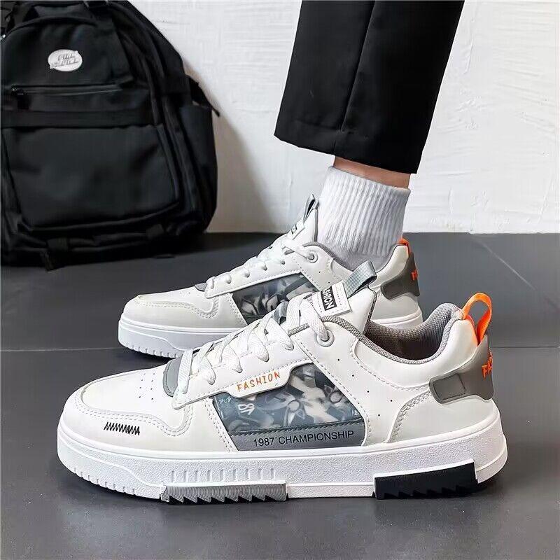 Fashion 2024 Men's Sneakers Flat Student Shoes Breathable Fashion Lace-Up Sneakers Men's Comfort Sports Jogging Shoes Zapatillas Hombre