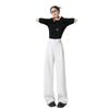 Gray Wide-leg Pants Women's Spring and Autumn New High-end Suit Pants High-waist Drape Casual Floor-mopping Straight Pants