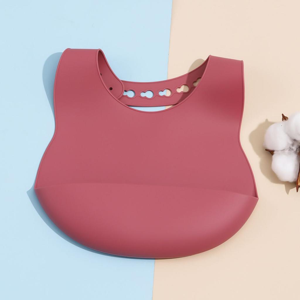 Children's silicone bib saliva pocket baby clothes silicone rice pocket eating baby bib waterproof bib saliva towel