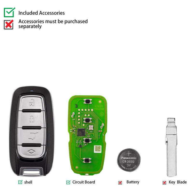 1PCS XHORSE XSCH01EN KE.LSL Style XM38 Universal Smart Key used for VVDI Mini Key Tool/Max Pro