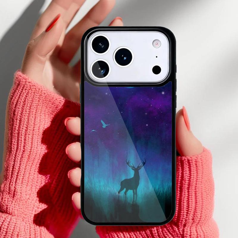 Чехол для телефона с рисунком животного оленя для iPhone 17 16 15 14 13 Pro Max Задняя крышка для 12 11 Pro Coque