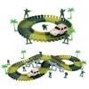 Military Railway Toy Car Track Race Car Track toy set Curved flexible track flash car kids GIFs Educational toys Gifts For Kids