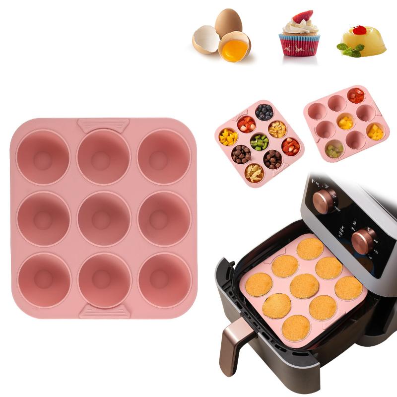 1 Pcs Muffin Cupcake Silicone Mold Square 9 Holes Cupcakes Mold Non Stick Soap Chocolate Muffin Baking Pan Baking Tools