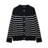 Kaslead New Arrival Women's Clothing Fashion Style Fashion Minimalist Stripes Knitting Long Sleeves Outwear 5536010